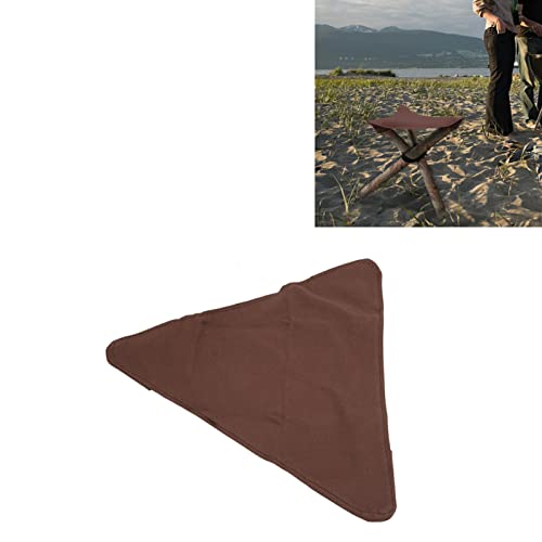 VBESTLIFE Campinghocker Tuch, Tragbares Dreieck Hocker Tuch Outdoor Camping Stuhl Stativ Tuch für BBQ Party Wandern Camping (Braun) von VBESTLIFE