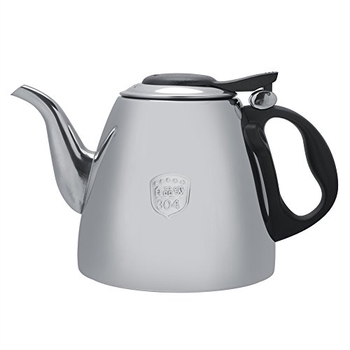 VBESTLIFE Edelstahl Teekanne Kaffeekanne mit Wasserkocher Hitzebeständige Griff für Tee oder Kaffee,1.2L / 1.5L (1.5L) von VBESTLIFE