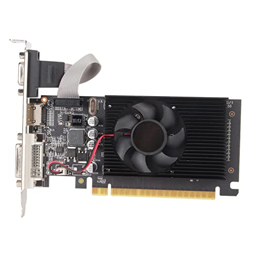 VBESTLIFE GT610 2 GB Grafikkarte, 2 G DDR3 64 Bit Unabhängige Grafikkarte mit DVI, VGA, HDMI-Anschlüssen, PCI Express 1.1 X 16, Lüfter von VBESTLIFE