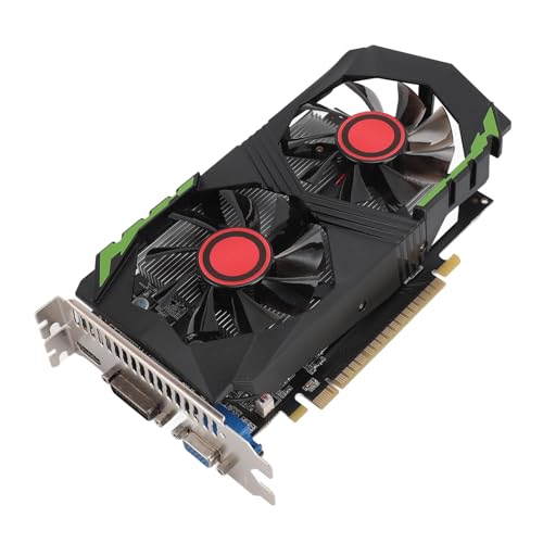VBESTLIFE GTX750TI 4GB Graphics Card, GDDR5 128 -Bit GPU, 2 Cooling Lüfter PCIe 2.0 16x Desktop Computer Gaming -Grafikkarte mit HDMI, DVI, VGA -Ports von VBESTLIFE