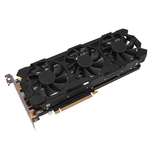 VBESTLIFE GeForce GTX1080TI 11GB Graphics Card, GDDR5x 352 -Bit -GPU, 3 Cooling Lüfter PCIE 3.0 X16 Desktop Computer Gaming -Grafikkarte mit 1 HDMI, 3 DP -Ports von VBESTLIFE