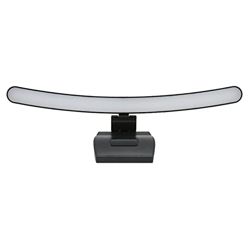 VBESTLIFE Gebogene Lichtleiste mit RGB-Hintergrundbeleuchtung, Augenschonende PC-LED-Leiste, Gaming-Büro-Schreibtischlampe mit 3-Farben-Temperatureinstellung und von VBESTLIFE