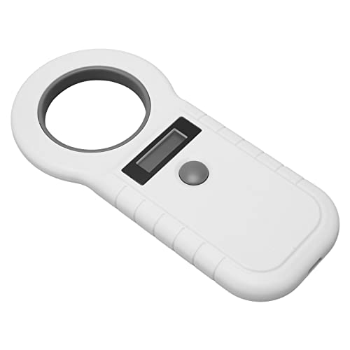 VBESTLIFE Haustier-Mikrochip-Scanner, USB Wiederaufladbar, EMID, FDX B Mikrochip-Lesegerät, 134,2 kHz, 125 kHz, Haustier-Chip-ID-Scanner für Tiere, Haustiere, Hunde, Katzen (White) von VBESTLIFE