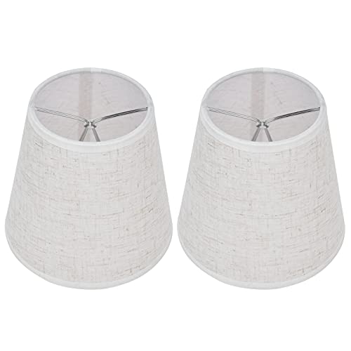 VBESTLIFE Lampenschirm, 2PCS Tischlampe Stoff Clip On Shade Cover, für E14 Glühbirnen, Kerzenbirnen, für Stehlampen, Tischlampen, Kronleuchter, Wandlampen(PT09) von VBESTLIFE