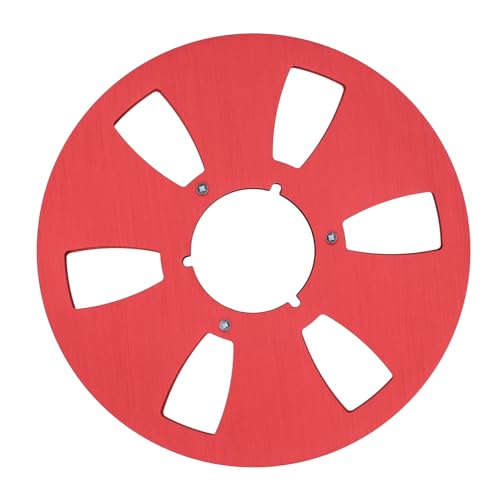 VBESTLIFE Leere Tonbandspule, 1/4 10,5 Zoll Universal Open Reel Tonband-Leerspule, 6-Loch-Design, Spulen-zu-Spule-Bandspulen-Ersatz für Tonbandgerät (Rot) von VBESTLIFE