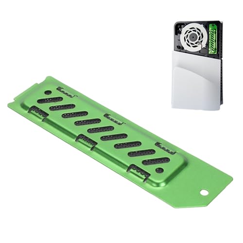 VBESTLIFE M.2 SSD-Kühlkörperabdeckung, Wärmeableitungs-Lüftungslöcher aus Aluminiumlegierung für Slim, mit PVC-Staubnetz, Komplettes Werkzeug, 126,5 X 33,2 X 2,8 Mm (Green) von VBESTLIFE