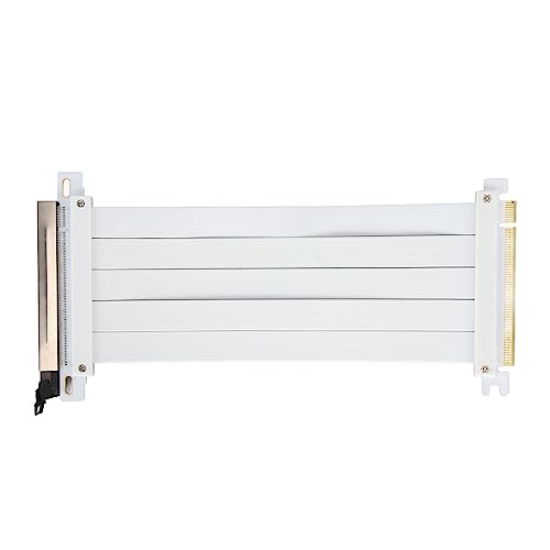 VBESTLIFE PCIE 4.0 X16 Extender Riser-Kabel, Flexibel und Effizient, Stabiles, Hohe Haltbarkeit, für GPUs der Nächsten Generation, 180 Grad EMI-Abschirmung (Weiß) von VBESTLIFE