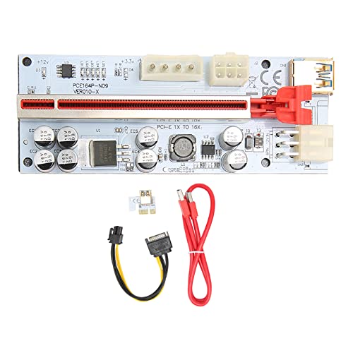VBESTLIFE PCIE Riser, 8 Feste Kondensatoren 6PIN Starke Anti-Interferenz-GPU PCI-E 1X zu 16X Adapterkarte mit USB 3.0 Verlängerungskabel für Windows 7 für Windows 10 VBESTLIFE PCIE Riser, 8 Feste Kondensatoren 6PIN Starke Anti-Interferenz-GPU PCI-E 1X zu 16X Adapterkarte mit USB 3.0 Verlängerungskabel für Windows 7 für Windows 10 von VBESTLIFE