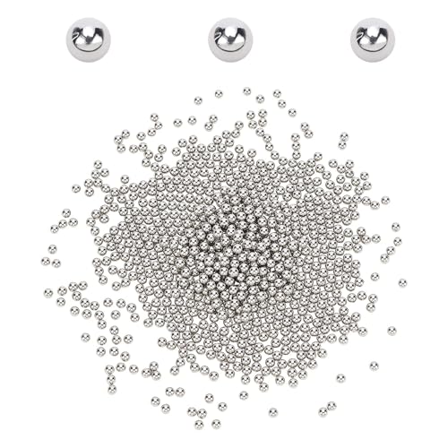 VBESTLIFE Polierperlen aus Rostfreiem Stahl, 1 Pfund Edelstahlperlen Glatte Runde Metallabstichperlen Lose Perlen für das Präsidentenpolieren (2 mm / 0,08 Zoll Größe) von VBESTLIFE