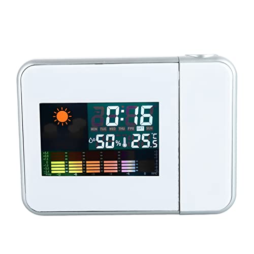 VBESTLIFE Projektionswecker für Schlafzimmer, Innovative Digitaluhr mit Innenthermometer-Hygrometer, Nachttisch-Weckerprojektor von VBESTLIFE