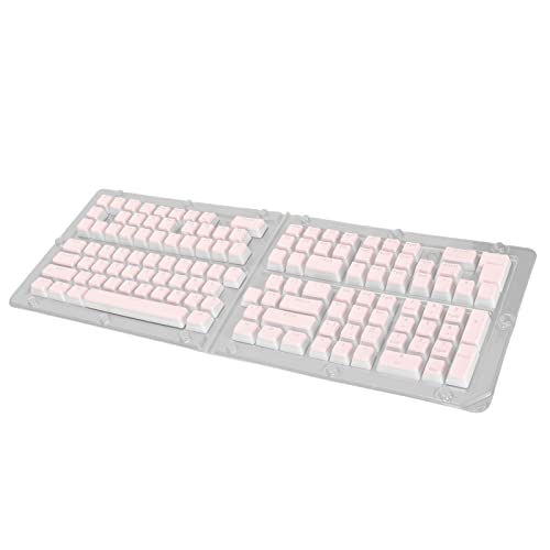 VBESTLIFE Pudding Durchscheinende PBT-Tastenkappen in OEM-Höhe für die Dekoration Mechanischer Tastaturen (Rosa) von VBESTLIFE