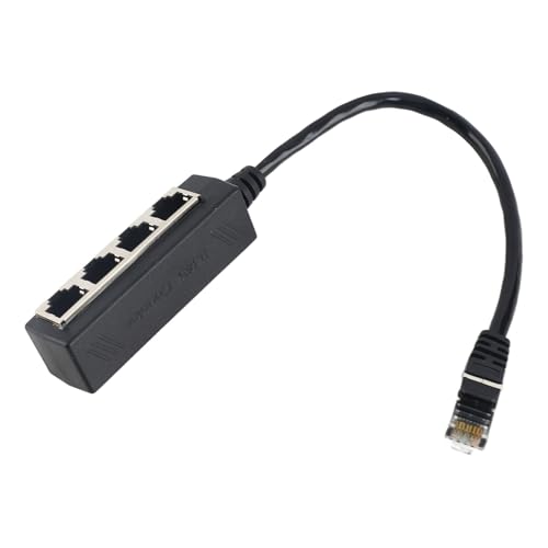 VBESTLIFE RJ45 Ethernet Splitter Kabel, RJ45 1 Stecker auf 4 X Buchse LAN Ethernet Splitter Adapterkabel Kompatibel mit Cat5, Cat5e, Cat6, Cat7 Netzwerkkabel von VBESTLIFE