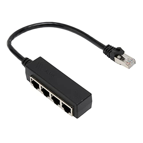 VBESTLIFE RJ45-Ethernet-Splitterkabel, RJ45 1 Stecker auf 4 X Buchse LAN-Ethernet-Splitter-Adapter für Super Cat5, Cat5e, Cat6, Cat7 von VBESTLIFE