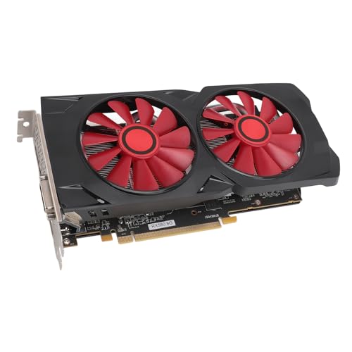 VBESTLIFE RX580 Grafikkarte, RX580 8 GB GDDR5 256 Bit 1380 MHz/7000 MHz Frequenz Dual Fan Game Grafikkarte, DP, HDMI, DVI, für Gamer DIY Computer von VBESTLIFE