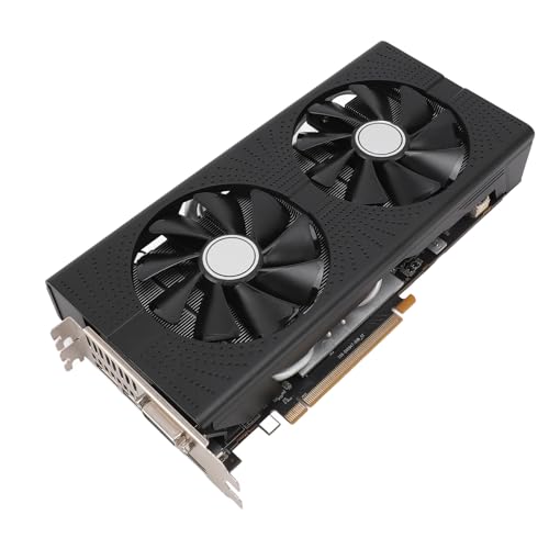 VBESTLIFE RX590 8GB Graphics Card, GDDR5 256 -Bit -GPU, PCIe 3.0 X16 Gaming -Grafikkarte, Desktop -Computergrafikkarte mit 2 HDMI, 2 DP. 1 DVI-D-Ports von VBESTLIFE