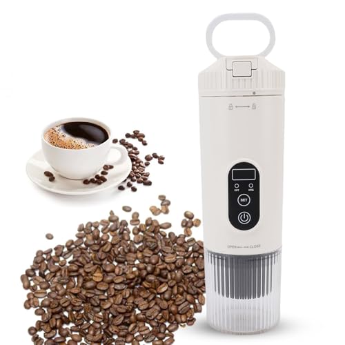 VBESTLIFE Reisekaffeemaschine, Selbstheizung Tragbarer Espressomaschine Kompatibel mit Dolcegusto -Kapseln, Typ C für RV -Wanderungen Im Freien (WHITE) von VBESTLIFE