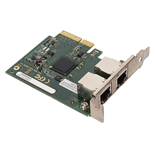 VBESTLIFE Server-Netzwerkadapter, 10/100/1000 Mbit/s PCI X4 Express Gigabit-Ethernet-Karte 2 RJ45 LAN-Server-Netzwerkcontroller, Unterstützt den Netzwerkstandard IEEE 802.3ab von VBESTLIFE