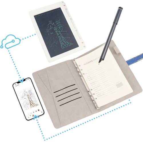 VBESTLIFE Smart Pen mit Notebook & LCD Schreiben Tablet, Sync Pen Bluetooth 5.0 Wireless OCR Digitalstift für Studenten, Geschäftsmann, Aufzeichnungsnotizen (Blue) von VBESTLIFE