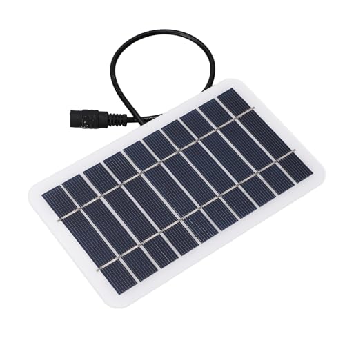 Solarpanel, 5 V 2 W DC5521 Solarpanel-Ladegerät, Kompatibilität mit 3,7-5 V-Batterien, Wasserdichtes Monokristallines Solarpanel, für den Außenbereich von VBESTLIFE