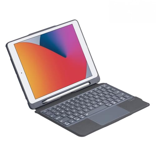 VBESTLIFE Tastaturhülle für IOS 10,2 Zoll der 9., 8. und 7. Generation, mit Abnehmbarer Bluetooth-Tastatur und Stifthalter, Touchpad, RGB-Hintergrundbeleuchtung, für IOS Pro, Air 3 von VBESTLIFE