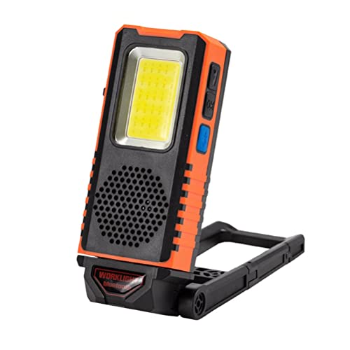 VBESTLIFE Tragbare Tragbare Taschenlampe für Autoreparaturwerkzeuge, Multifunktionale LED-Arbeitsleuchte mit Magnet und -Lautsprecher, COB-Flutlicht, Wiederaufladbare (WK05) von VBESTLIFE