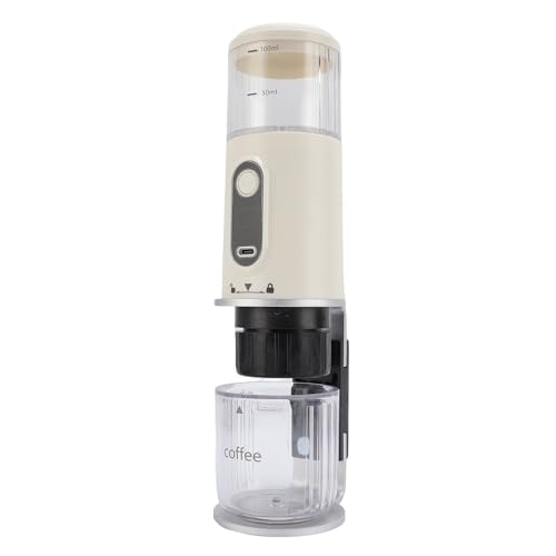 VBESTLIFE Tragbarer Espressomaker für Gemahlene Kaffee und Kapseln, Manuelle Pressreisen -Kaffeemaschine mit Typ C, Tragbares Design für Camping -Wandern Im Freien (WHITE) von VBESTLIFE