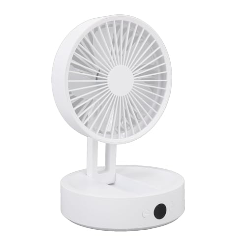 VBESTLIFE Tragbarer Schreibtischventilator, USB-batteriebetriebener Ventilator mit 3 Geschwindigkeiten, Windverstellbar, Faltbarer Ventilator für Schlafzimmer, Kleiner Reiseventilator für von VBESTLIFE