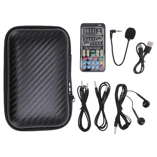 VBESTLIFE Tragbarer Sprachwechsler mit 8 Modi, Echtzeit -Sprachmodulator für Telefon Tablet PC | 80 Levels Feinabstimmung und Plug-and-Play-Soundboard von VBESTLIFE