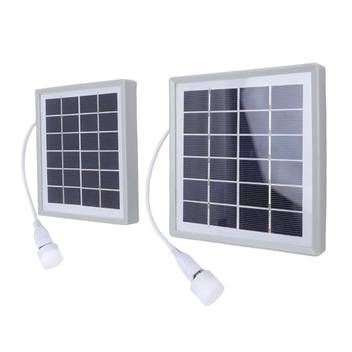 VBESTLIFE Tragbares Solarpanel -Kit, 2pcs Monokristalline USB Solar Panel Ladegerät 5W LED -Glühbirne für Camping -Wanderzelt Im Freien (GREY) von VBESTLIFE