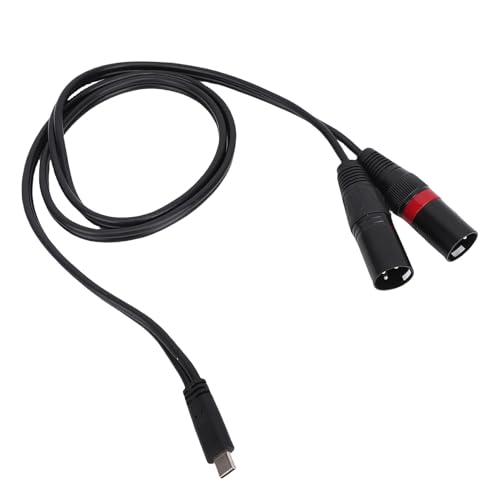 VBESTLIFE USB C zu Dual XLR Männlichem Audiokabel, Typ C Bis 2 XLR -Adapter -Stereo -Stromverstärker -Kabel für den Aktiven Lautsprecher des Telefons. von VBESTLIFE