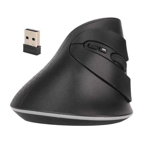 VBESTLIFE Vertikale Ergonomische Maus, 1600 DPI Silent Mouse 3 Einstellbare DPI, Kabellose Maus 2,4 G Vertikale Maus, 6 Tasten Computermaus für Desktop-Laptop-PC von VBESTLIFE