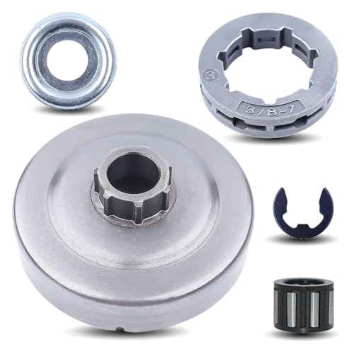 1128 007 1000 Kupplungskettenrad-Trommelfelgen-Unterlegscheibe-Lagerclip-Kit passend for MS361 044 046 MS440 MS460 Kettensägenteil. von VBHGUYC