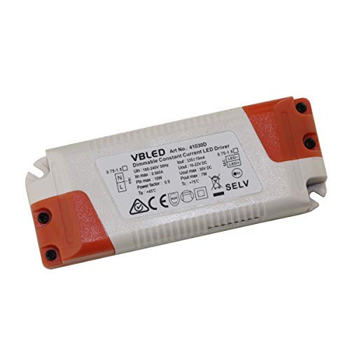 LED Netzteil Konstantstrom 7W, 16-22V DC 350mA Treiber constant current CC von VBLED
