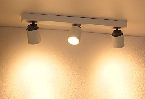 VBLED© LED Deckenleuchte 3-flammig Dreh- und schwenkbar Incl. 5W GU10 Leuchtmittel 3000K 230V IP20 Metall Warmweiß von VBLED