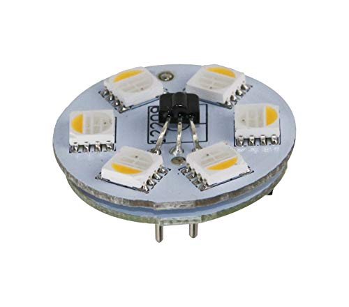 VBLED© LED RGB+WW Leuchtmittel Stiftsockellampe - Dimmbar - G4-0,8W - 12V AC DC - IR-Fernbedienung nicht enthalten von VBLED