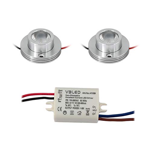 VBLED 2er KIT - 1W LED Aufbaustrahler "CYLINDRO" Deckenspot 3V 3000K VBLED 2er KIT - 1W LED Aufbaustrahler "CYLINDRO" Deckenspot 3V 3000K von VBLED