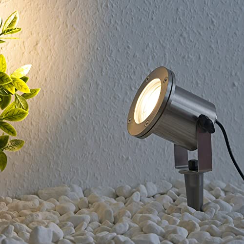 VBLED LED-Gartenstrahler Gartenteich Licht 12V, aus Edelstahl IP68 mit MR16 Leuchtmittel 5W von VBLED