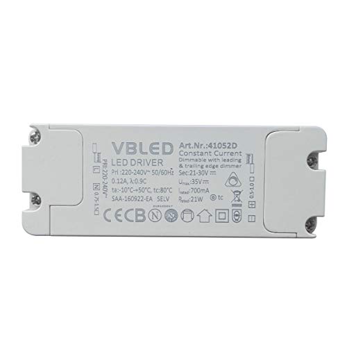 VBLED LED Netzteil 700mA / 21-30V DC/max. 21W / Dimmbar von VBLED