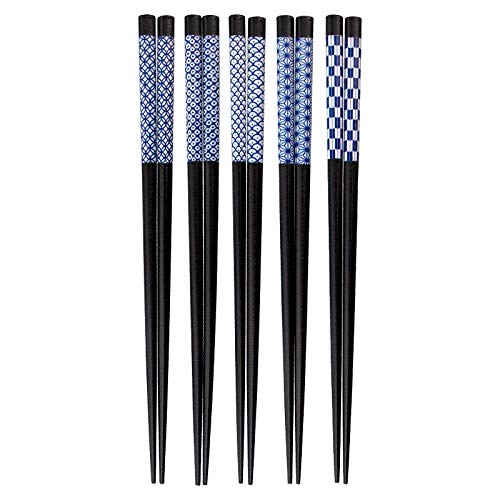 Essstäbchen Home Cooking Essstäbchen Geschirr 5 Paar rutschfeste Essstäbchen Set von VBNCUUIOPO