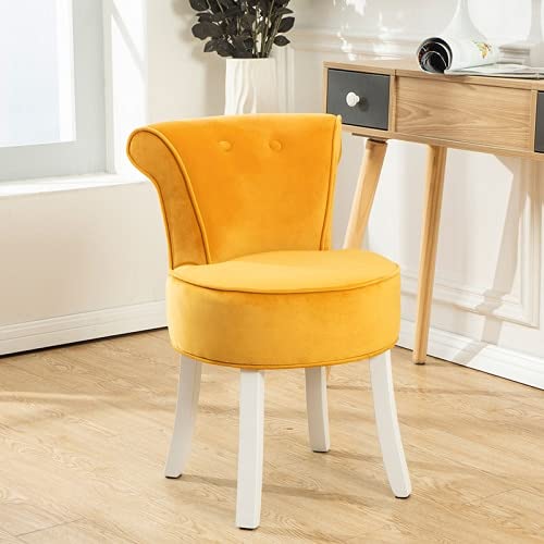 VBNCUUIOPO Weicher Kaschmir-Frisierstuhl mit Rückenlehne, Ottomane, stilvolle Qualität, bequem, PU-Sofa, Wohnzimmermöbel (Farbe: Modell 1 5) (Pu Modell 2 9) von VBNCUUIOPO