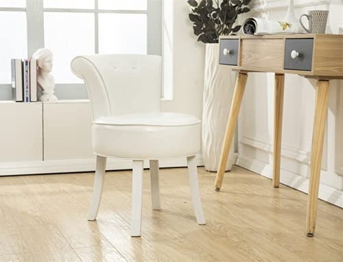 VBNCUUIOPO Weicher Kaschmir-Schminkstuhl mit Rückenlehne, Ottomane, stilvolle Qualität, bequem, PU-Sofa, Wohnzimmermöbel (Farbe: Modell 1 8) (Pu Pu Modell 2 8) von VBNCUUIOPO