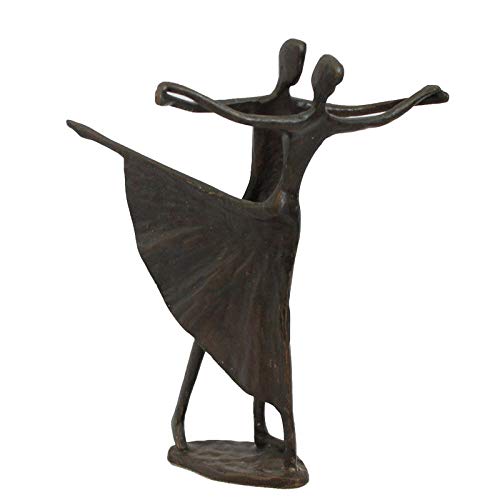 UDRJU Statuen Dekoartikel Tanzkleid Ballett Ornamente Metall Handwerk Desktop-Dekoration von VBNHGF