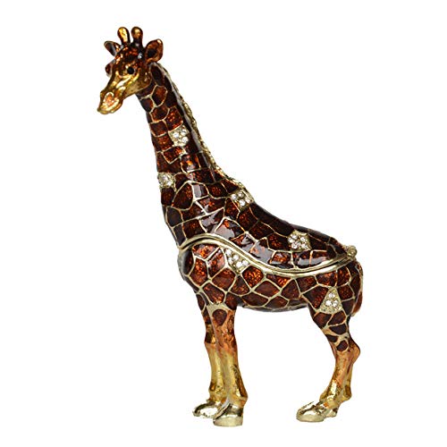 wlsdhjfo Skulpturen Statuenstanding Giraffe wild Animal Bejeweled Trinket Decorative Box Animal Figurines Mother's Day/Birthday von VBNHGF