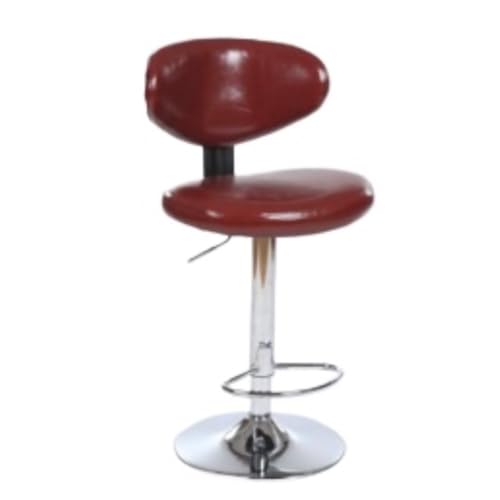 VBNYBA Bar StüHle Bar Lift Stuhl Drehfuß Hause Stuhl Bar Stuhl Rezeption Kassierer Stuhl Einfache Zurück Stuhl Drop Shipping Bar Chair (Color : Red, Size : A) von VBNYBA