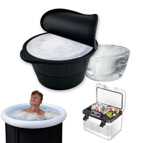 VBNZBK Große Eiswürfelform, 8 lb Silikon Eiswürfelschalen Eiswürfelform Wiederverwendbare für Eisbad Tonne Badewanne Eisbadewanne Kalte Tauchbecken Kühler Ice Bath (Schwarz) von VBNZBK