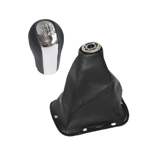 VBPBHFFNMW Auto-Schalthebel-Schaltknauf aus PU-Leder passend for Toyota Avensis T25 MK2 II 2003 2004 2005 2006 2007 2008 2009 Schaltknauf(6 speed Chrome) von VBPBHFFNMW