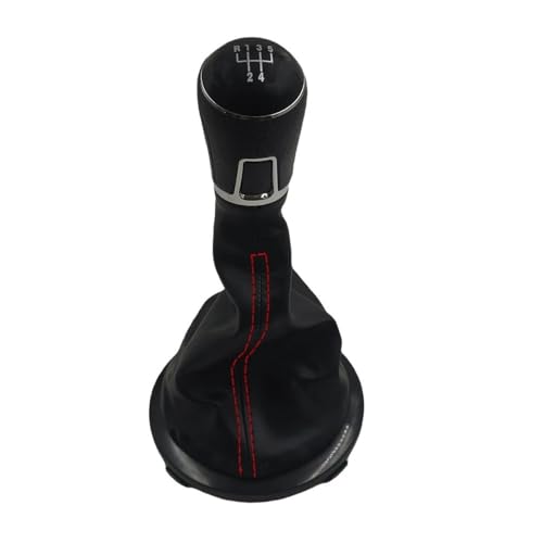 VBPBHFFNMW Schaltknaufmanschette Schalthebel-Staubschutzhülle passend for VW Gol Saveiro Voyage G5 G6 G7 III 2009–2016 Getriebegriffe Hebelabdeckung Schaltknauf(5 speed red line) von VBPBHFFNMW