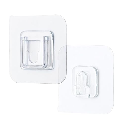 VBPBHFFNMW Unsichtbare Haken Doppelseitiger Selbstklebender spurloser Schnapphalter Multifunktionaler Steckdosenhalter Hakensatz for Zuhause und Schlafzimmer Haushaltshaken(3pairs) von VBPBHFFNMW