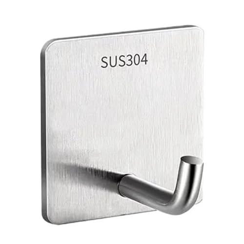 VBPCEFZTLK 3 Stück Edelstahl-Wandhaken, selbstklebende Haken for Aufhängen an der Wand, Schlüsselhalter, Wandaufhänger, Handtuchhalter, Kleiderhaken, Taschenaufhänger Haushaltshaken(1PC A) von VBPCEFZTLK