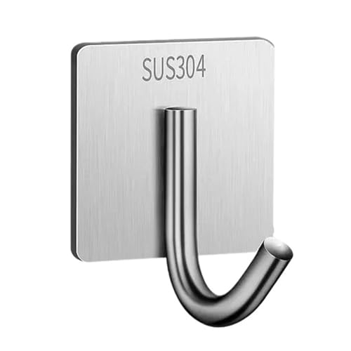VBPCEFZTLK 3 Stück Edelstahl-Wandhaken, selbstklebende Haken for Aufhängen an der Wand, Schlüsselhalter, Wandaufhänger, Handtuchhalter, Kleiderhaken, Taschenaufhänger Haushaltshaken(3PCS B) von VBPCEFZTLK